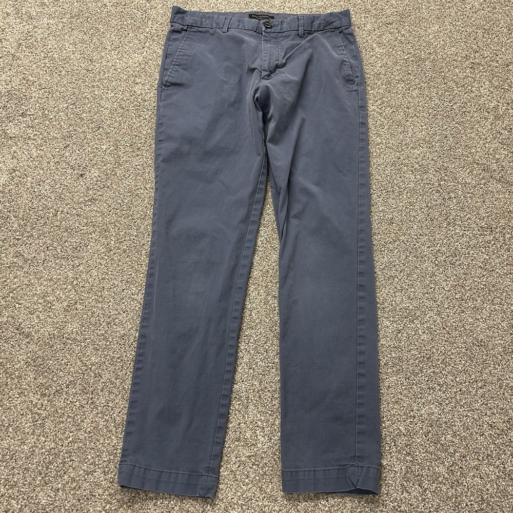 Banana Republic Pants Mens 31x32 Blue Chino Flat Front Straight Leg Stretch